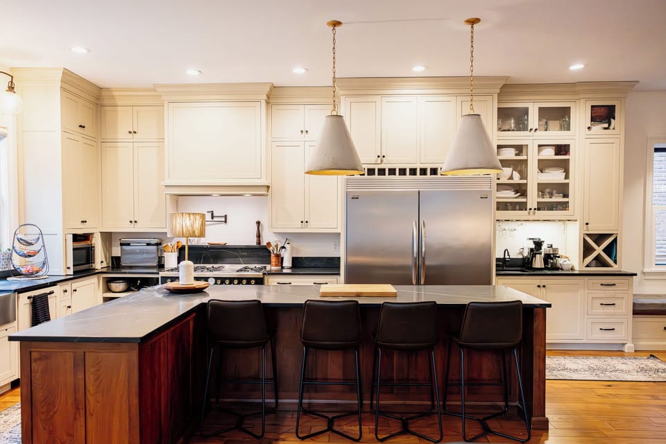 1st FL | Chef's Kitchen| Side-by-side refrigerator freezer plus additional refrigerator freezer drawer