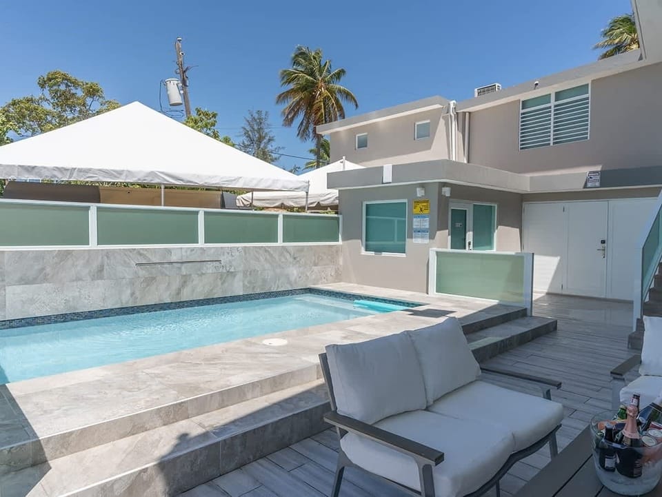 Shared pool and terrace area