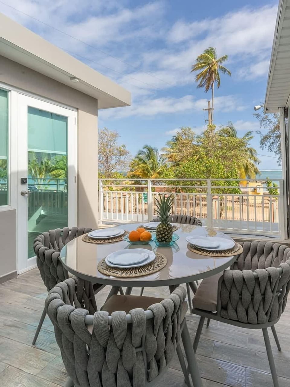 Private terrace with ocean views