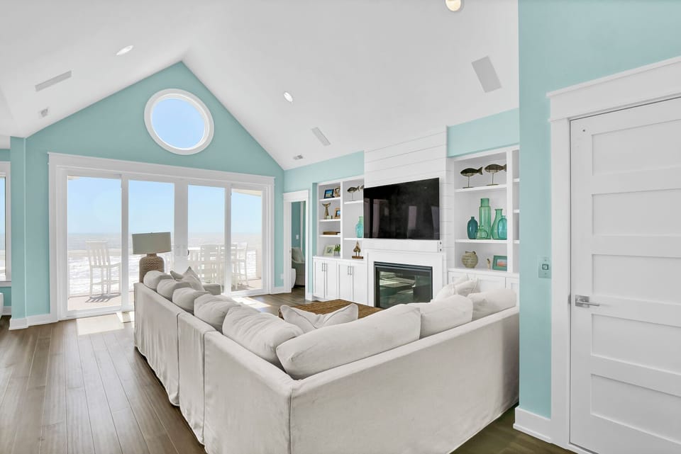 A vibrant living room inviting you to unwind in style