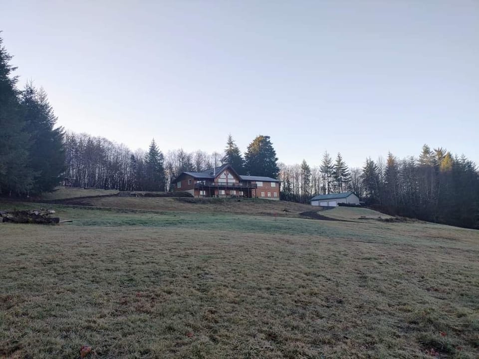 The House you will staying on the right hand side on top, we live on the left 