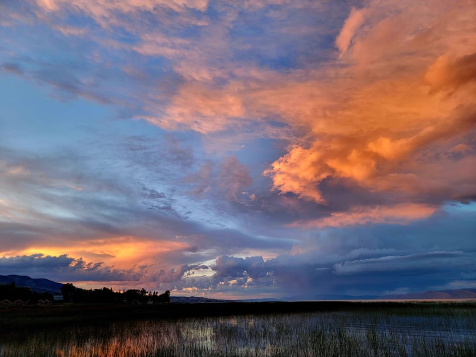 Beautiful Sunset of the Lake
