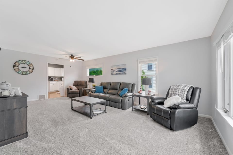 Entry Front Room with Fireplace