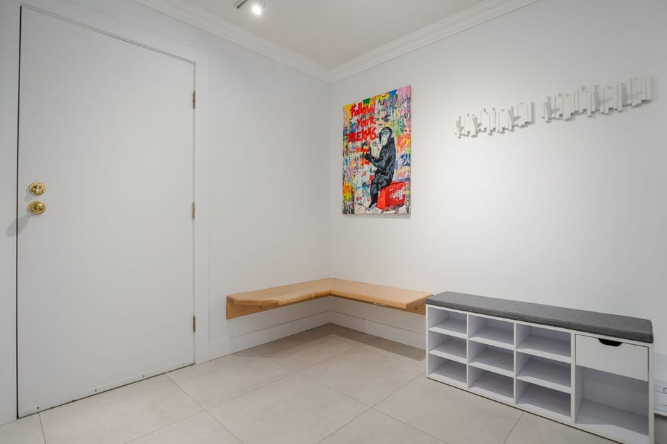 Store skis, bikes, and boots in this spacious gear-ready mudroom.