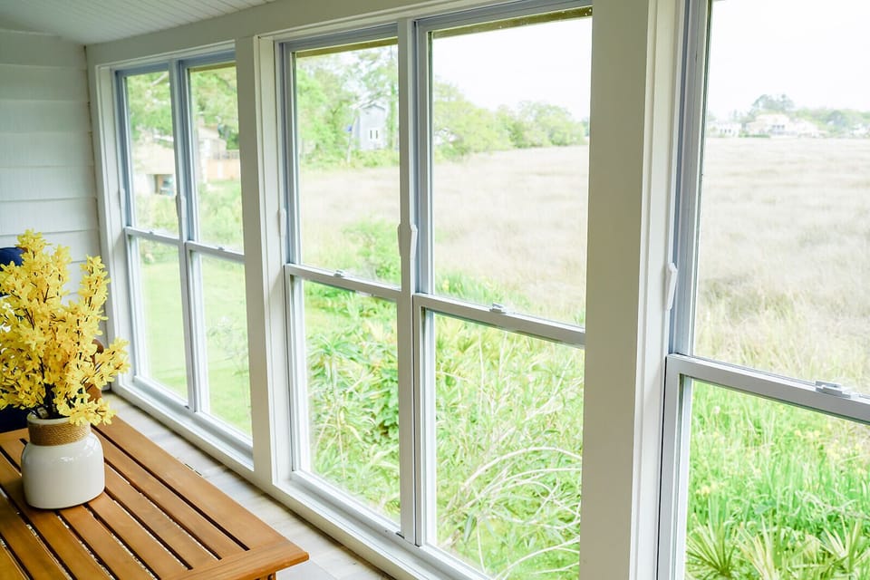 Marsh views from sun room