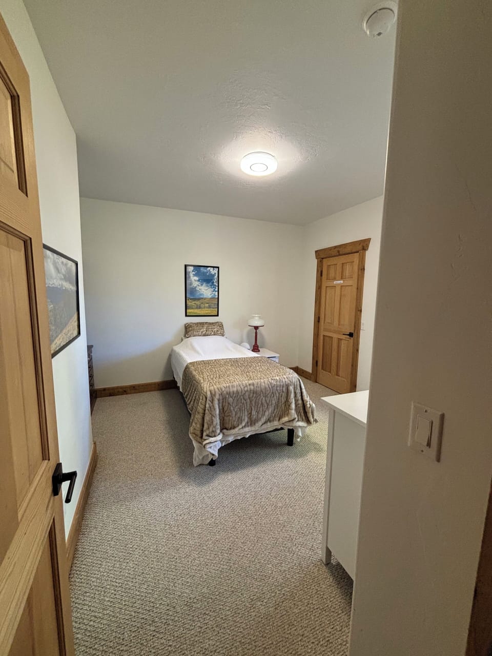 Smaller Bedroom with Twin bed and blowup mattress if needed. 