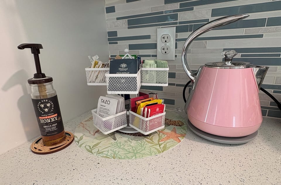 Electric Tea Kettle with assorted teas