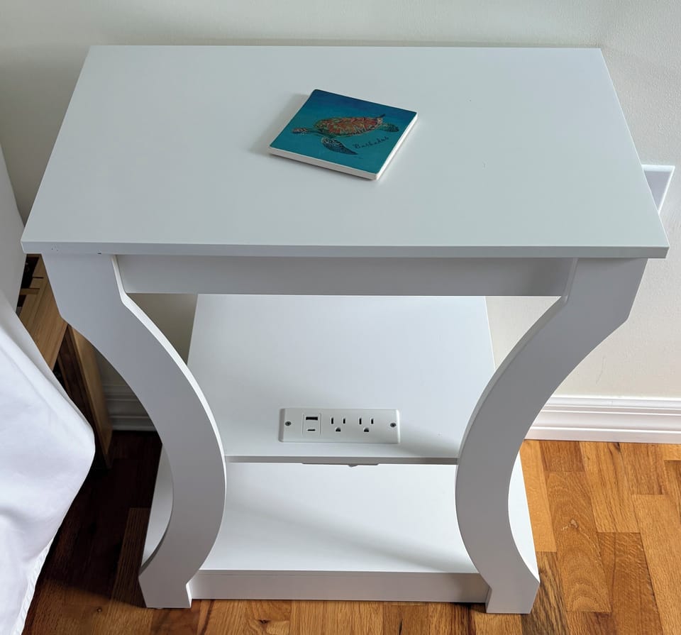 Side table with charger