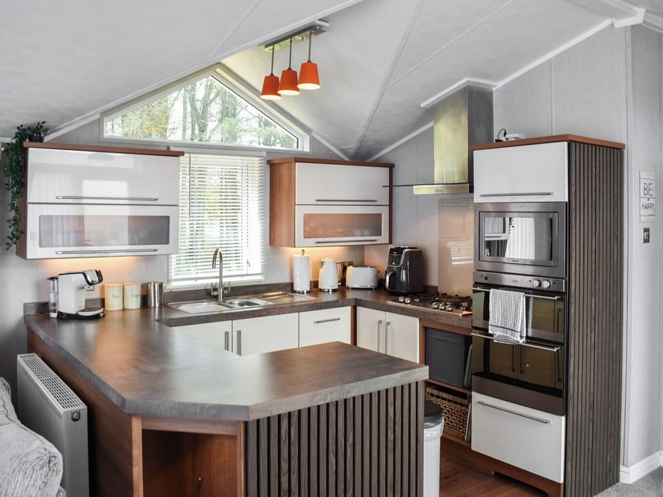 Kitchen | Solway Escape - Meadow Retreat Lodge Park, Moota, near Cockermouth