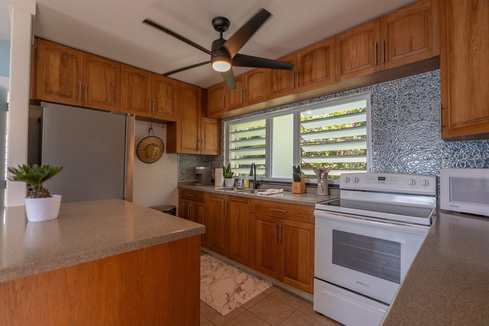 Spacious kitchen offers everything you might need for any meal prep.