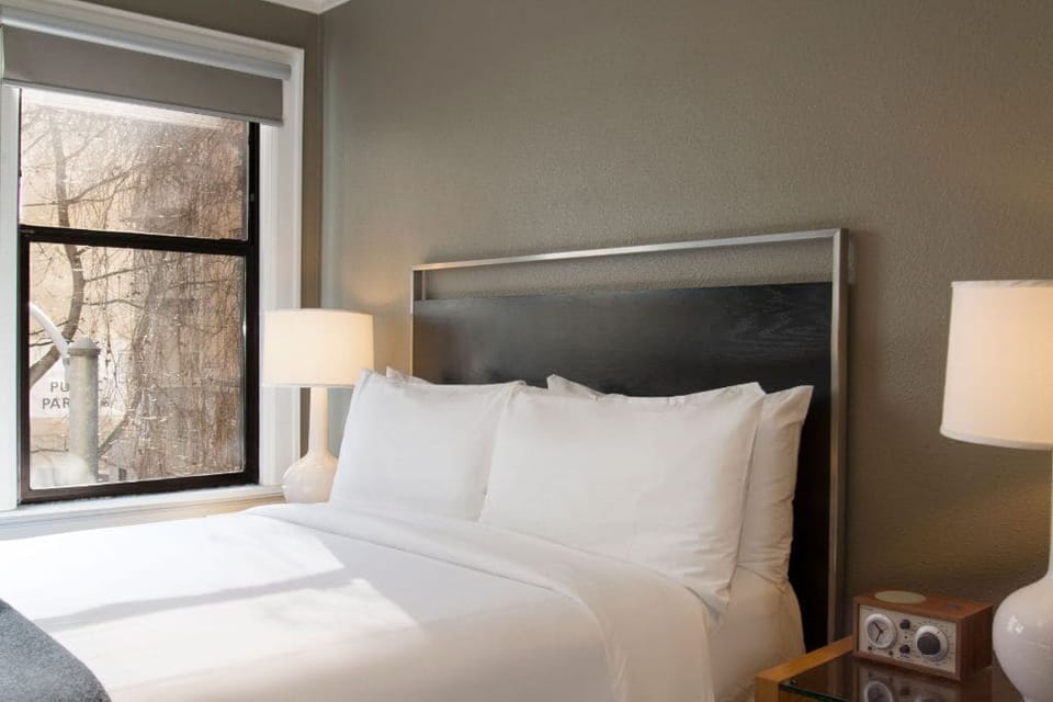 Soft lighting and crisp linens for a peaceful retreat