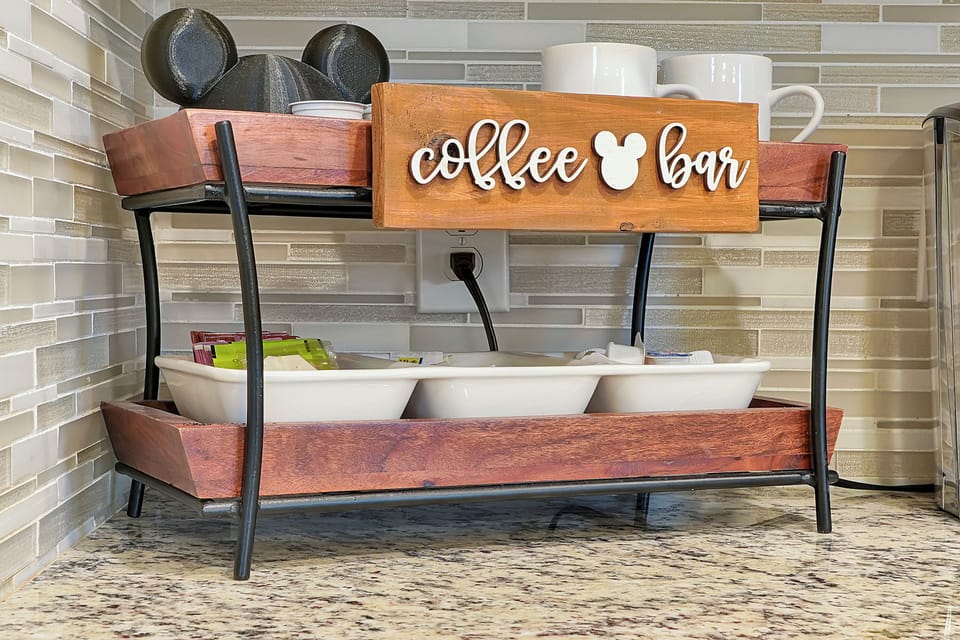 As a mom, I understand the need for a hot cup of coffee before everyone wakes up. That's why our coffee station includes a starter set, ensuring you can enjoy a peaceful morning moment.