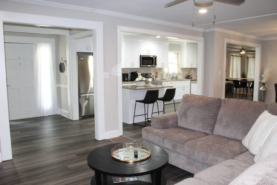 This is one of two living rooms to relax in.