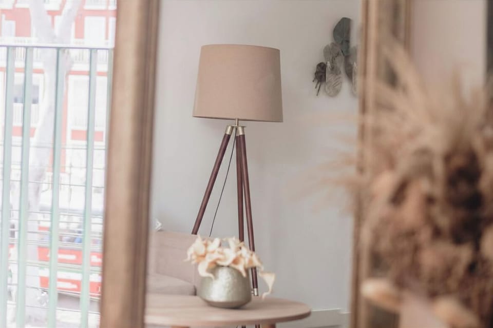 Decorative lamp and cozy interior details