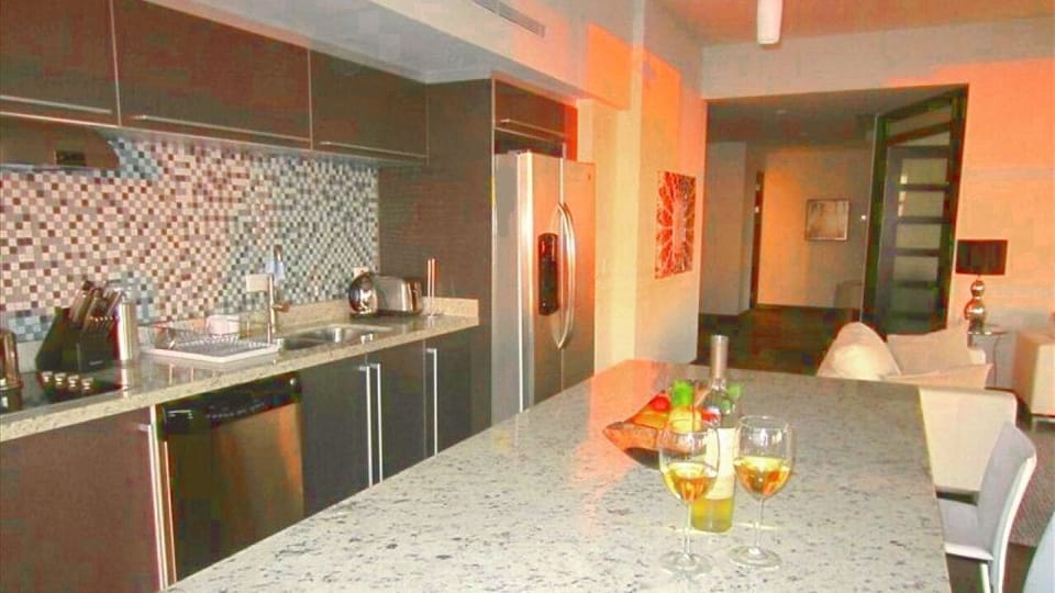Fully functional with modern appliances, make use of our pristine kitchen as much or as little as needed!