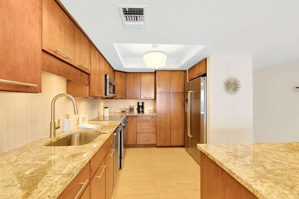 Open Kitchen with Gourmet Cookware.
