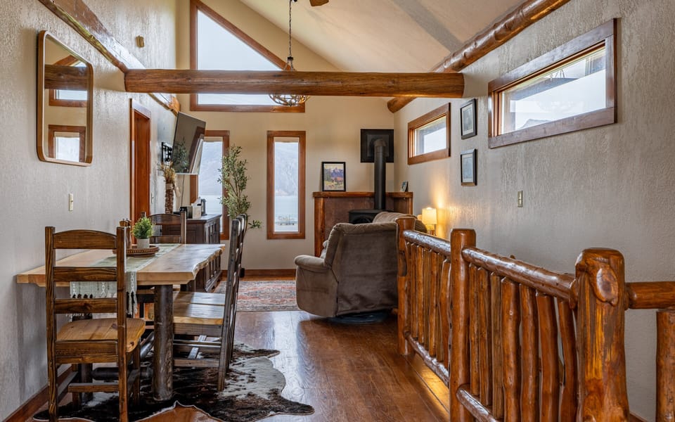 View from dining area into living room on main level
