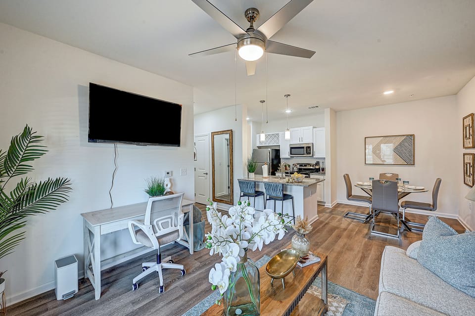 Dedicated Workspace in Living Room