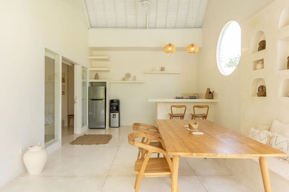 Beautiful bohemian style kitchen and dining area