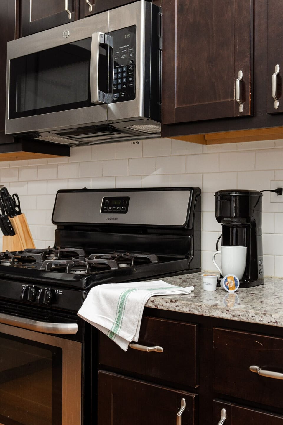 Cook, dine, and connect. Our modern kitchen comes with everything you need to whip up a gourmet meal at home