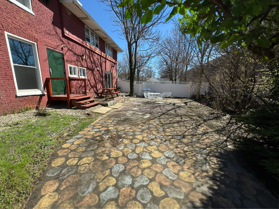 Building #1. Walk out patio / enclosed courtyard