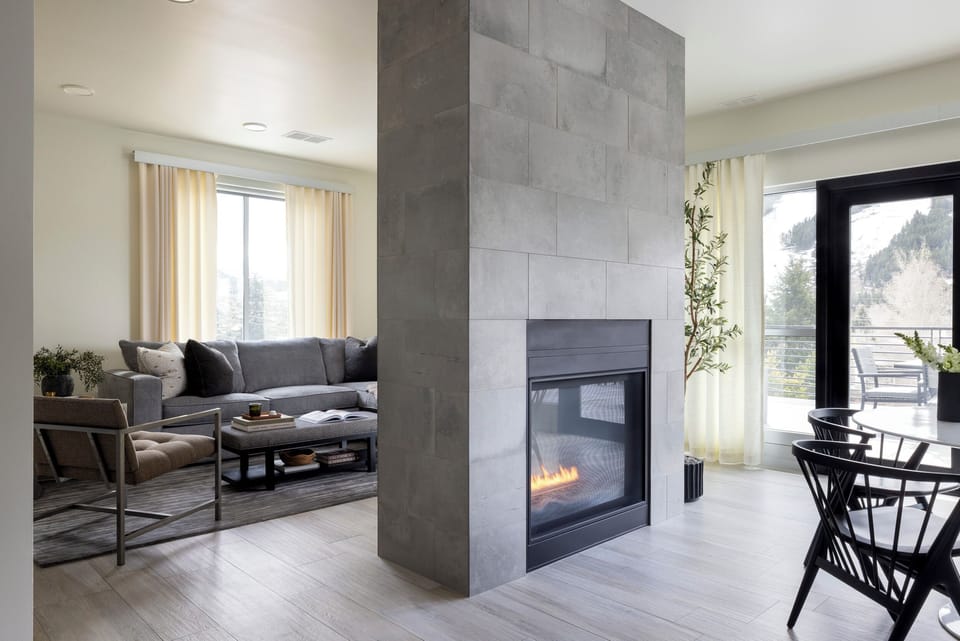 Fireplace - Penthouse on Glenwood 401 - Jackson Hole, WY -  Luxury Villa Rental