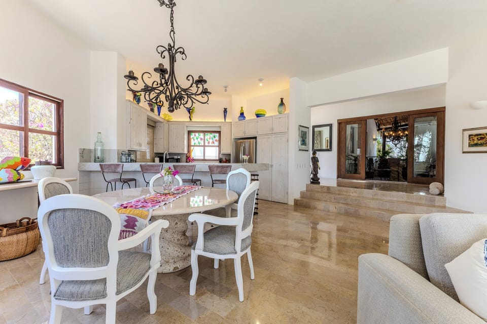 Indoor Dining and Kitchen Bar Area