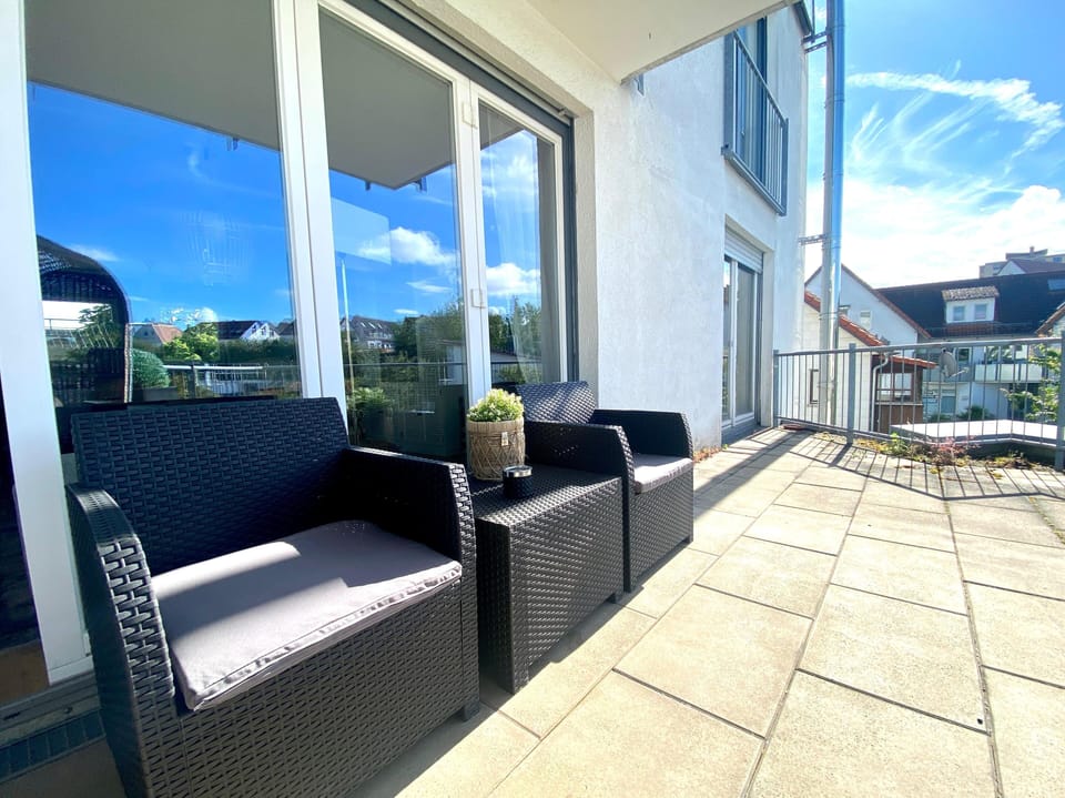 Sitzbereich auf der Dachterrasse 