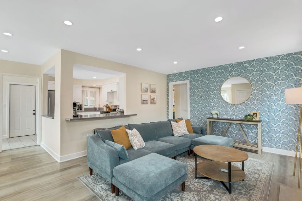Cozy Living Room, Open Concept.