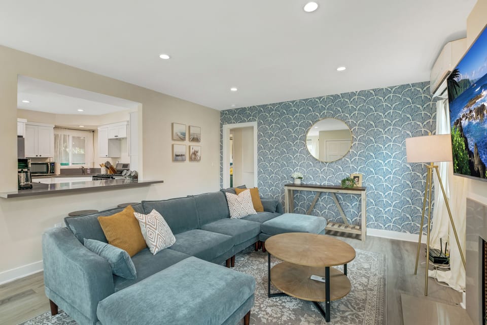Cozy Living Room, Open Concept.