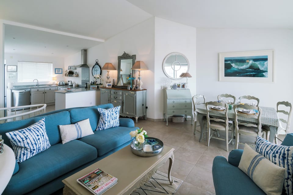 Large open plan living space leading to modern open plan kitchen