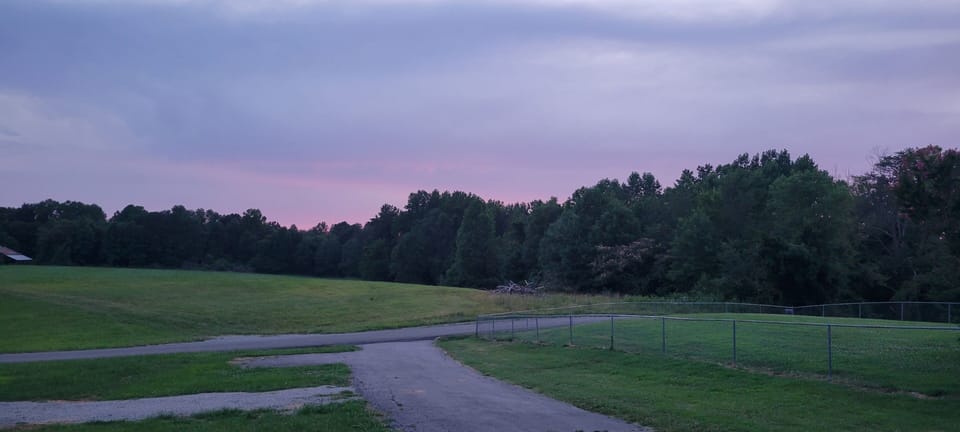 Sunset view from front windows