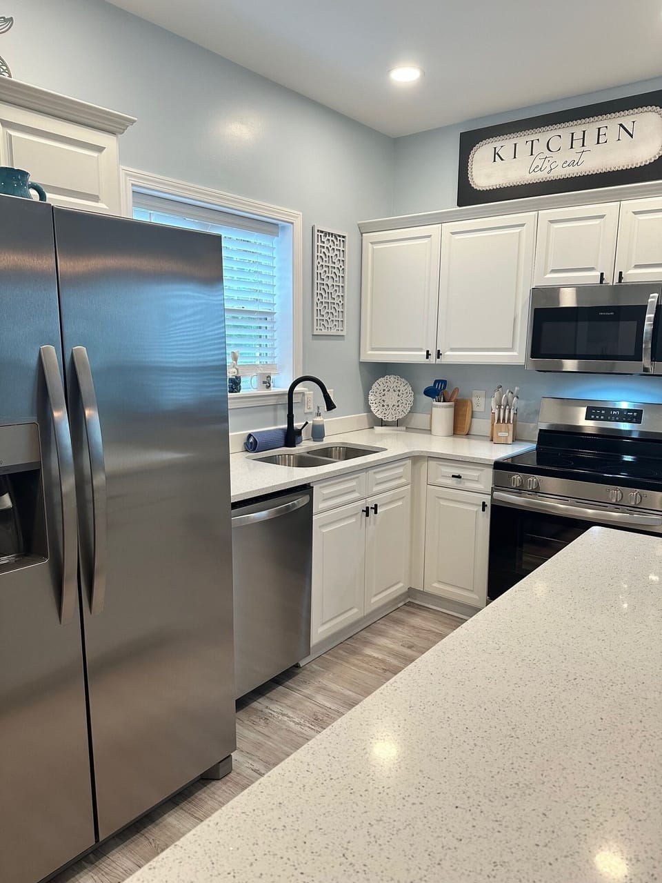Newly renovated kitchen with updated appliances