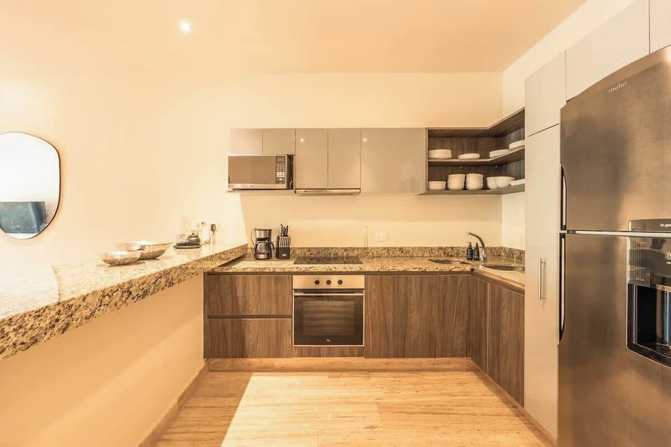 Chefs kitchen with oven 