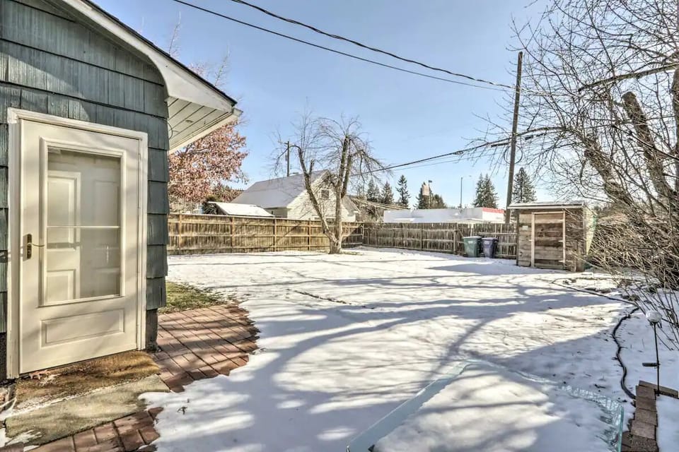 Fully fenced back yard.