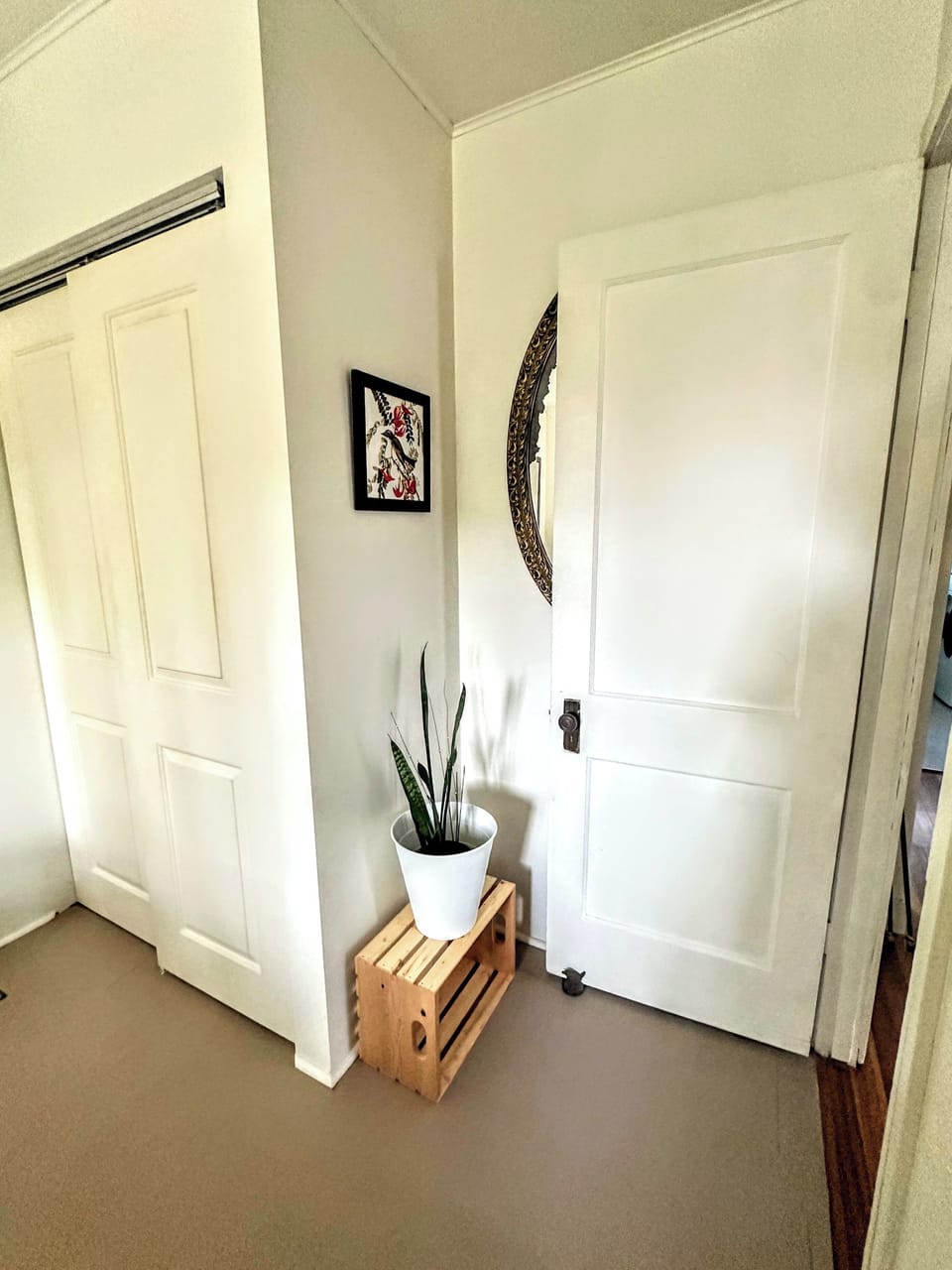 Main floor bedroom with double bed