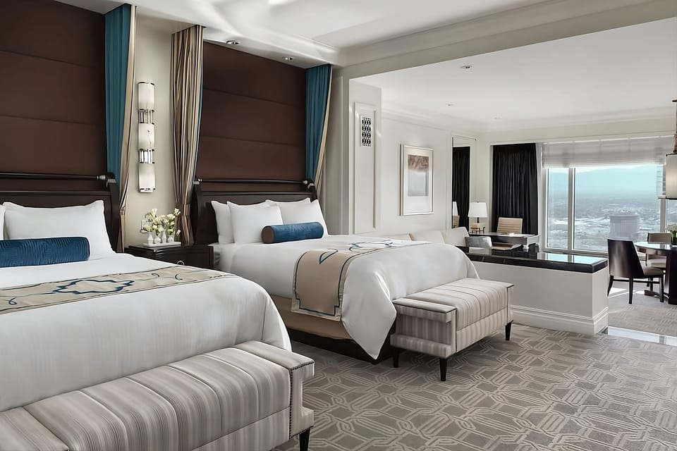 Wake up to airy comfort with sweeping skyline views.