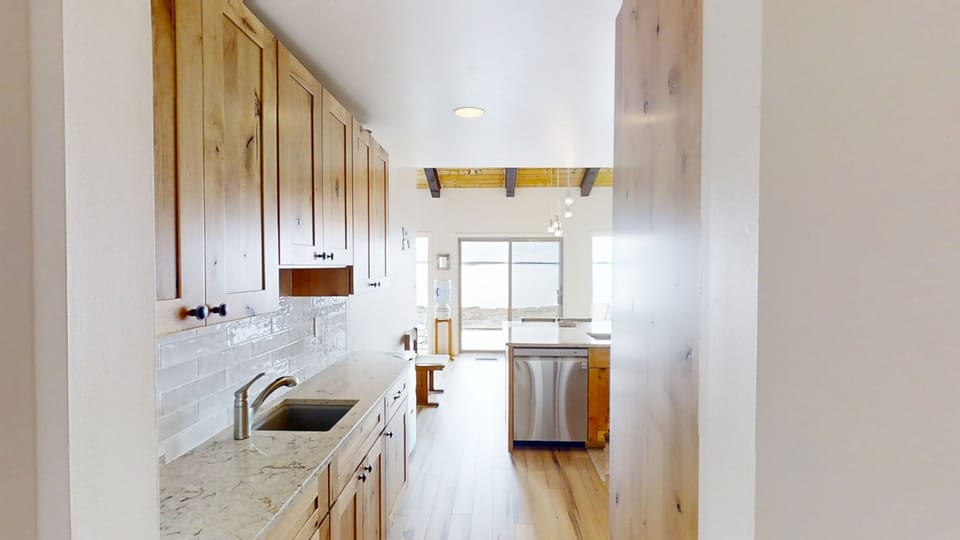 Newly renovated kitchen area.
