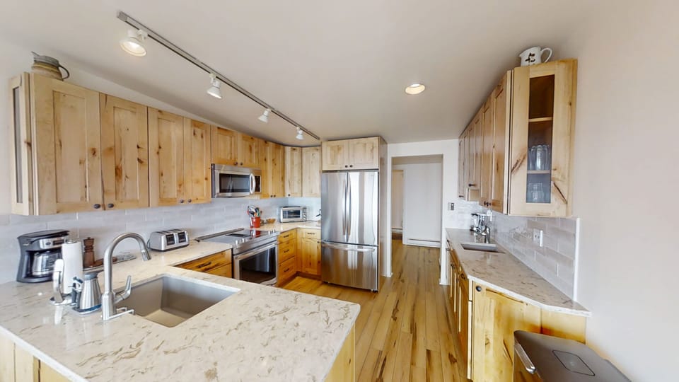 Newly renovated kitchen area.
