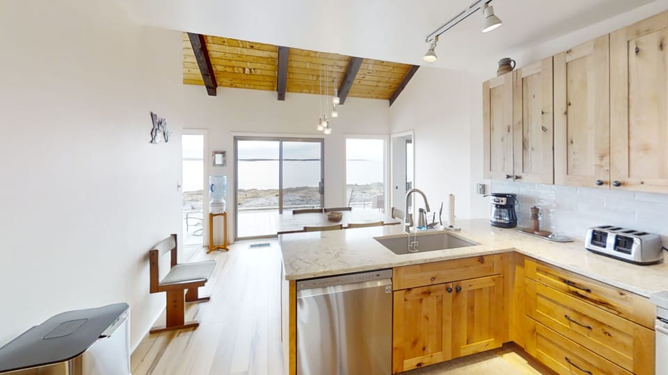 Newly renovated kitchen area.