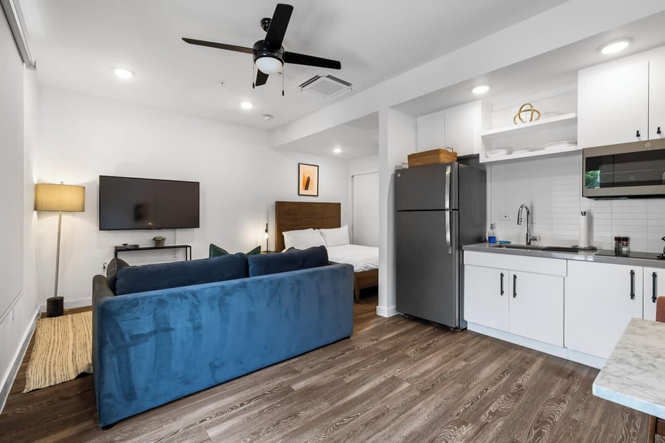 Sofa bed and Kitchenette