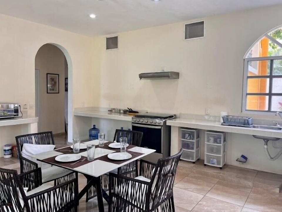 Dining room with kitchen