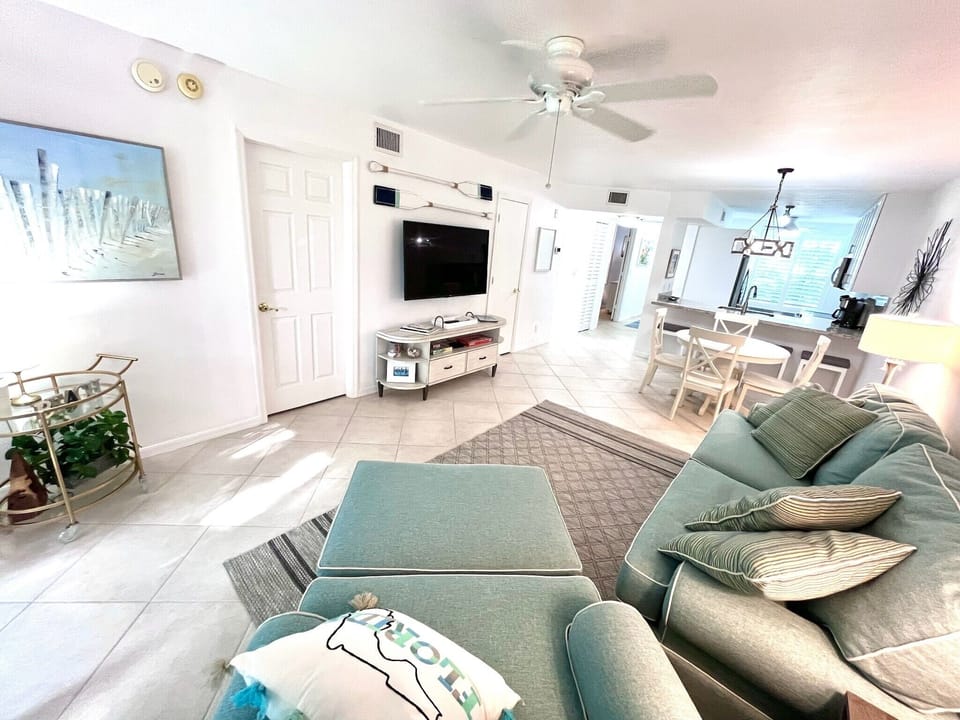 Coastal-inspired living area