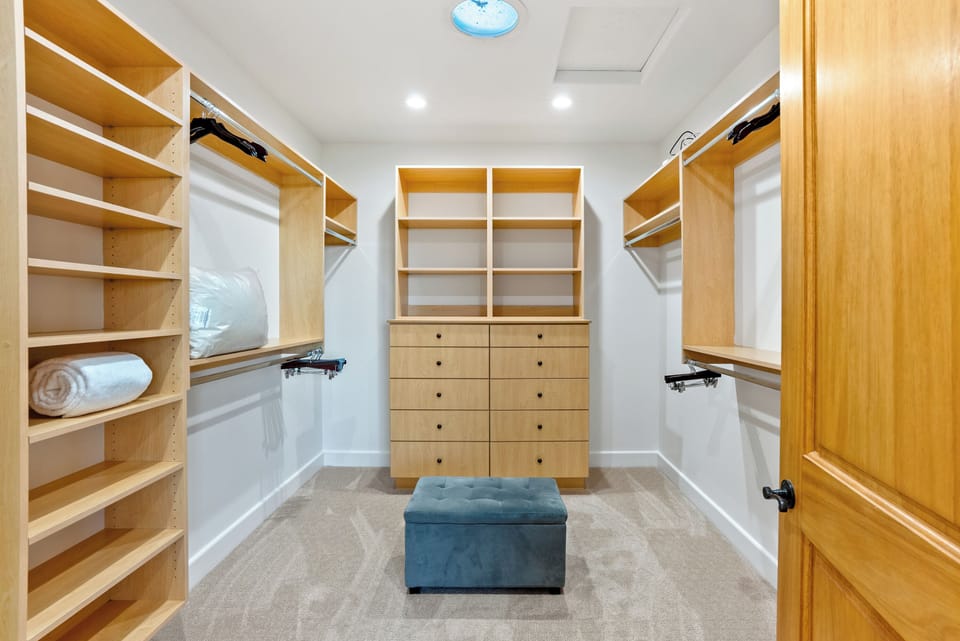 A walk-in closet you'll want to pack up and take home with you.