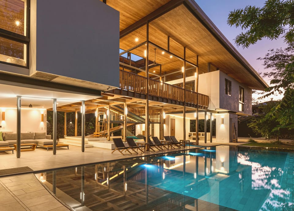 Nighttime Pools Perspective