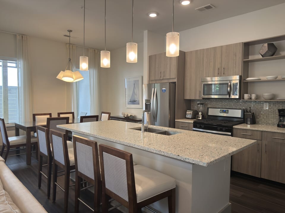 Chef's Kitchen with Stainless Steel Appliances