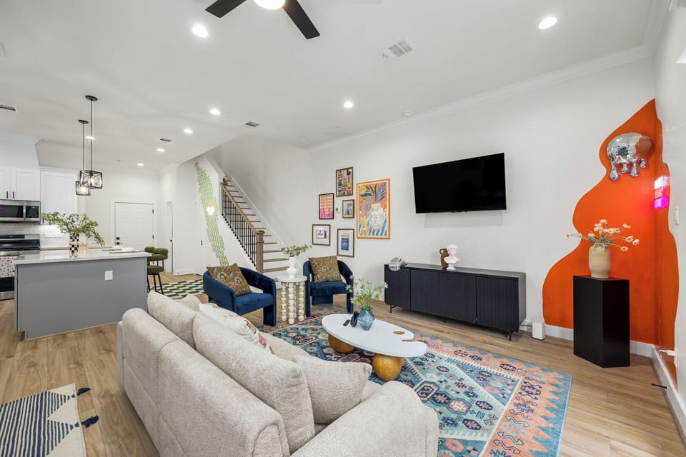 Living room with TV rack