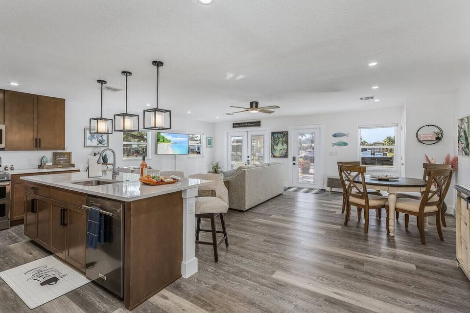 This open concept floor plan is a perfect place to hang out