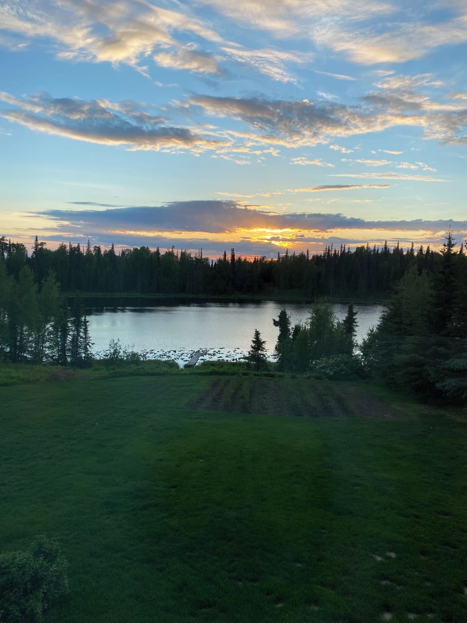 Leisure lake view from house