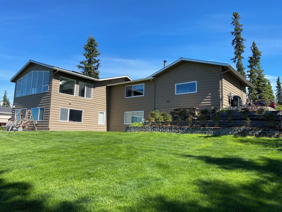 Back of house on lake side